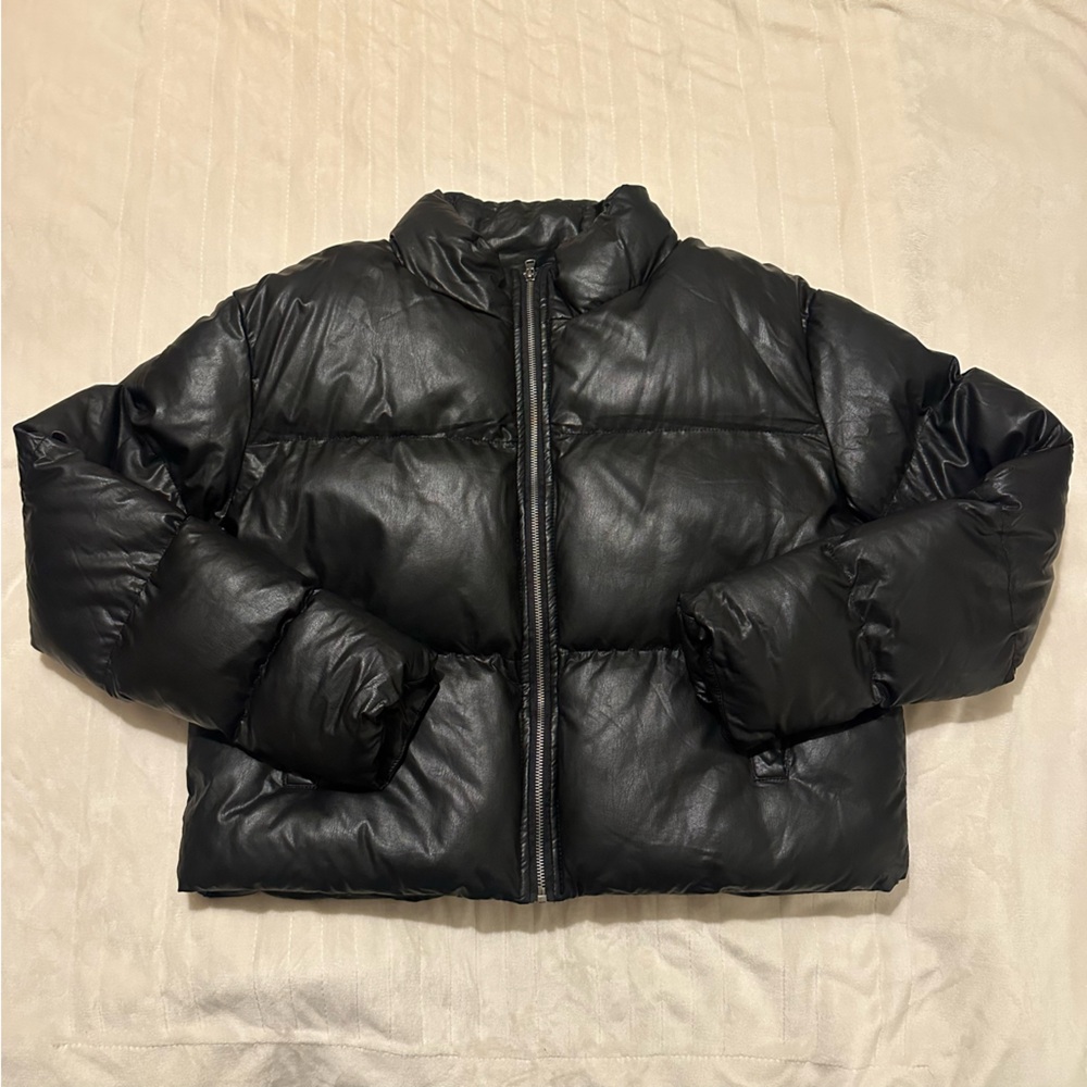 Altar’d State Leather Puffer Jacket